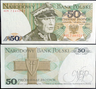 50 Zlotych Poľsko 1988