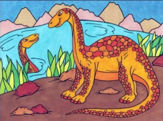 Maľovanie vodou - Dinosaurus 3