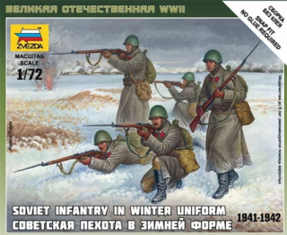 Soviet Infantry in Winter Uniform 1941-1942