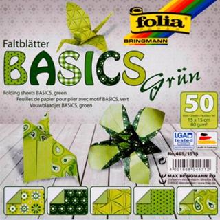 Papiere na origami zelené