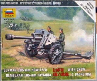 German 105 mm Howitzer LeFH 18/18 m with crew