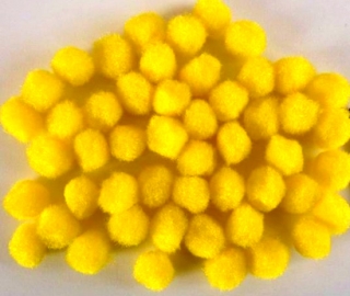 Chlpaté guličky 12 mm - žlté