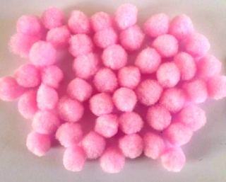 Chlpaté guličky 12 mm - ružové