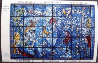 Chagallovo pamätné okno v budove sekretariátu OSN