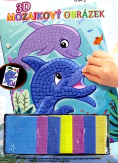 Mozaikový obrázok - Delfíni