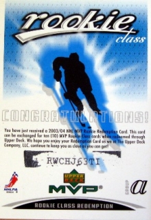 Rookie Class Redemption  MVP 2003/2004 Group A 