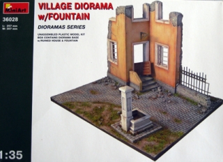 Village Diorama w/Fountain