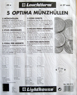 Náhradné listy na mince Optima M35