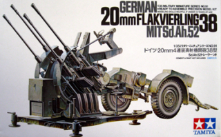 German 20mm Flakvierling 38 mitSd.Ah.52
