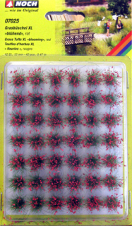 Trsy XL kvitnúce rastliny 12 mm červené